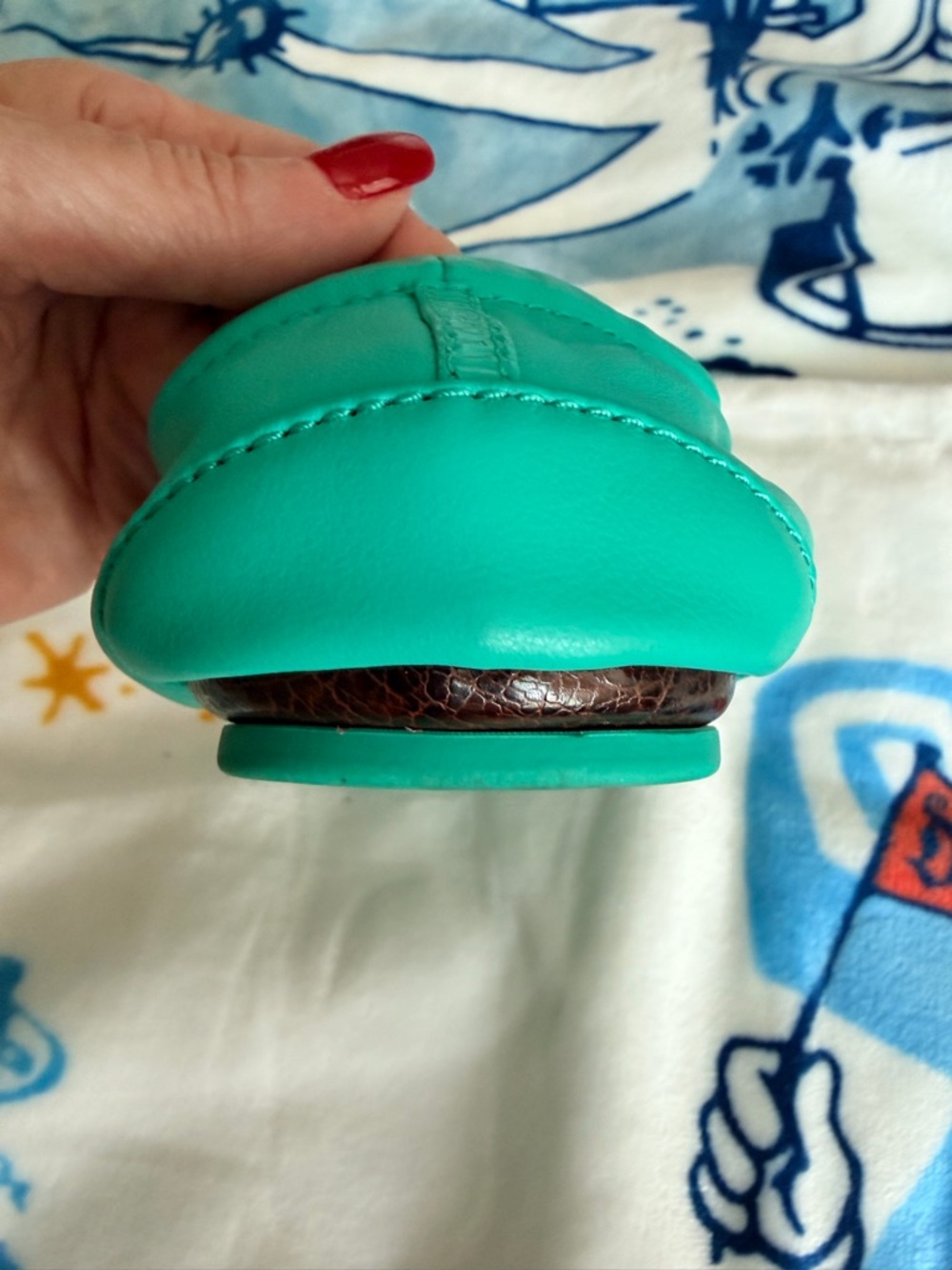Tieks Teal Green Leather Ballet Flats - Picture 2 of 11